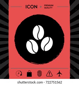 Coffee beans line icon