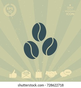 Coffee beans line icon