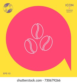 Coffee beans line icon