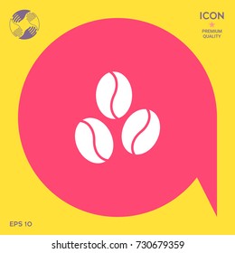 Coffee beans line icon