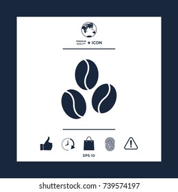 Coffee beans line icon