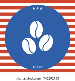 Coffee beans line icon