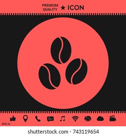 Coffee beans line icon