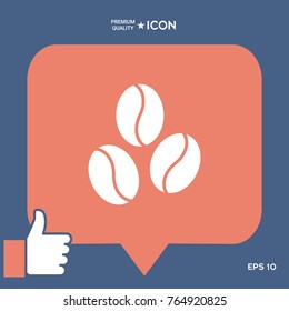 Coffee beans line icon