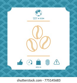 Coffee beans line icon