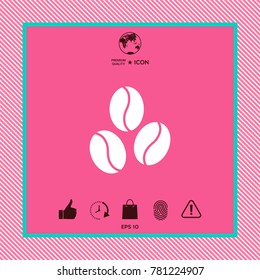 Coffee beans line icon
