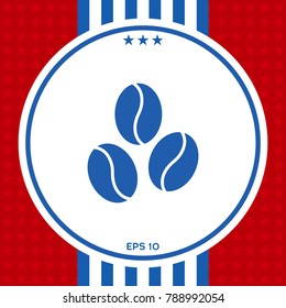 Coffee beans line icon