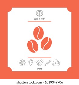 Coffee beans line icon. Element for your design