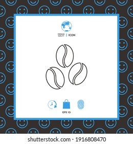 Coffee beans line icon. Element for your design