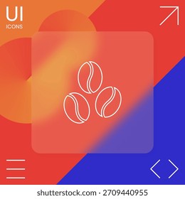 Coffee beans line icon. Element for your design