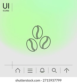 Coffee beans line icon. Element for your design