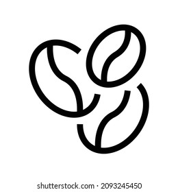 Coffee beans line icon. Flat Vector illustration - Vector
