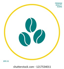 Coffee beans line icon. Graphic elements for your design