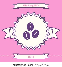 Coffee beans line icon. Graphic elements for your design
