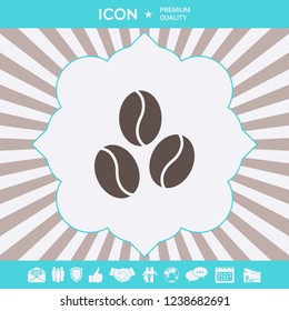 Coffee beans line icon. Graphic elements for your design