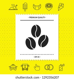 Coffee beans line icon. Graphic elements for your design