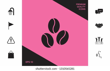 Coffee beans line icon. Graphic elements for your design