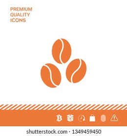 Coffee beans line icon. Graphic elements for your design