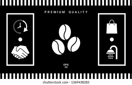 Coffee beans line icon. Graphic elements for your design