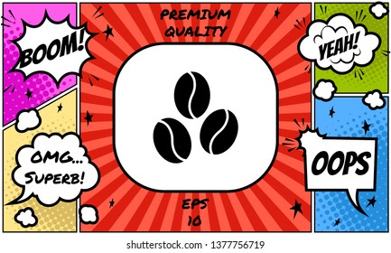 Coffee beans line icon. Graphic elements for your design