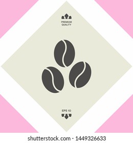 Coffee beans line icon. Graphic elements for your design