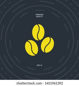Coffee beans line icon. Graphic elements for your design