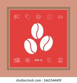 Coffee beans line icon. Graphic elements for your design
