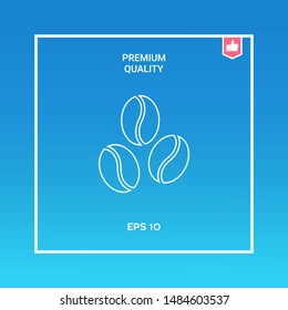 Coffee beans line icon. Graphic elements for your design