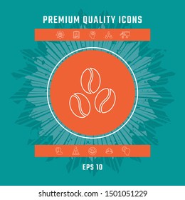 Coffee beans line icon. Graphic elements for your design