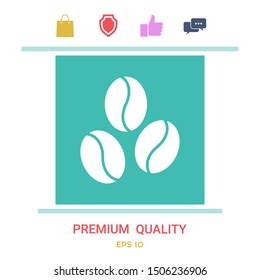 Coffee beans line icon. Graphic elements for your design