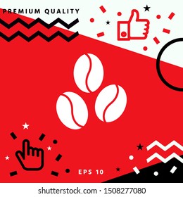 Coffee beans line icon. Graphic elements for your design