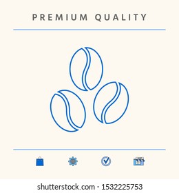 Coffee beans line icon. Graphic elements for your design