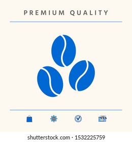 Coffee beans line icon. Graphic elements for your design