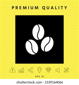 Coffee beans line icon. Graphic elements for your design