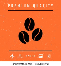Coffee beans line icon. Graphic elements for your design