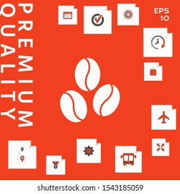 Coffee beans line icon. Graphic elements for your design
