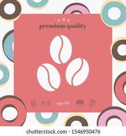 Coffee beans line icon. Graphic elements for your design