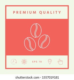 Coffee beans line icon. Graphic elements for your design