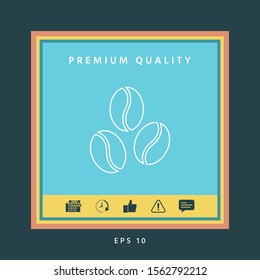 Coffee beans line icon. Graphic elements for your design