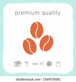 Coffee beans line icon. Graphic elements for your design