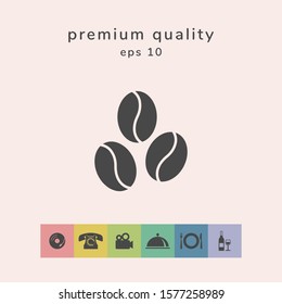 Coffee beans line icon. Graphic elements for your design