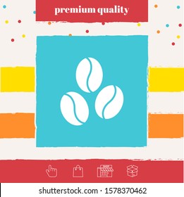 Coffee beans line icon. Graphic elements for your design