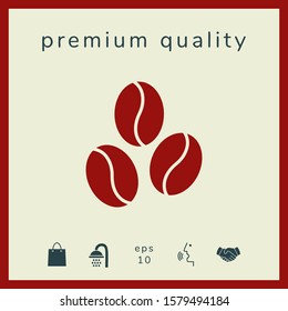 Coffee beans line icon. Graphic elements for your design