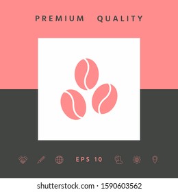 Coffee beans line icon. Graphic elements for your design