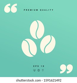 Coffee beans line icon. Graphic elements for your design