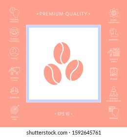 Coffee beans line icon. Graphic elements for your design