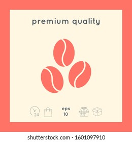 Coffee beans line icon. Graphic elements for your design