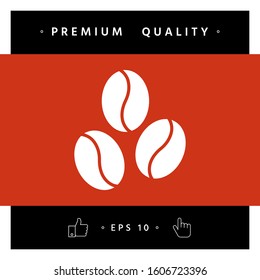 Coffee beans line icon. Graphic elements for your design