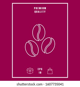 Coffee beans line icon. Graphic elements for your design