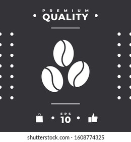 Coffee beans line icon. Graphic elements for your design